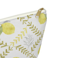 Lemon Tile Accessory Pouch w T-bottom in Yellow